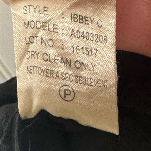 Theory Ibbey C Black Linen Blend Tapered Ankle Pants 10 Workwear Quiet Luxury - Picture 6 of 6